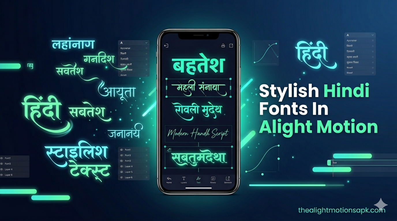 Stylish Hindi Fonts In Alight Motion