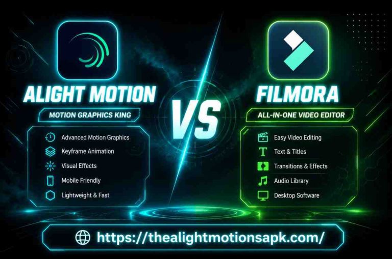 Alight Motion vs Filmora comparison – features, tools, and differences