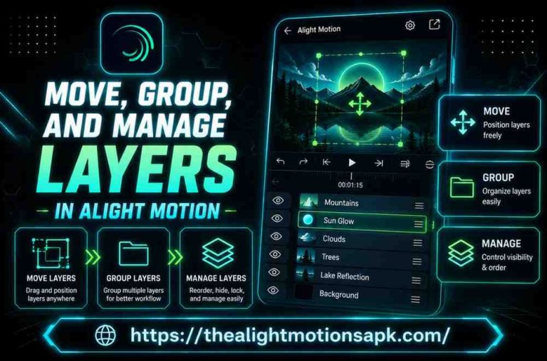 How to move, group, and manage layers in Alight Motion – step-by-step guide