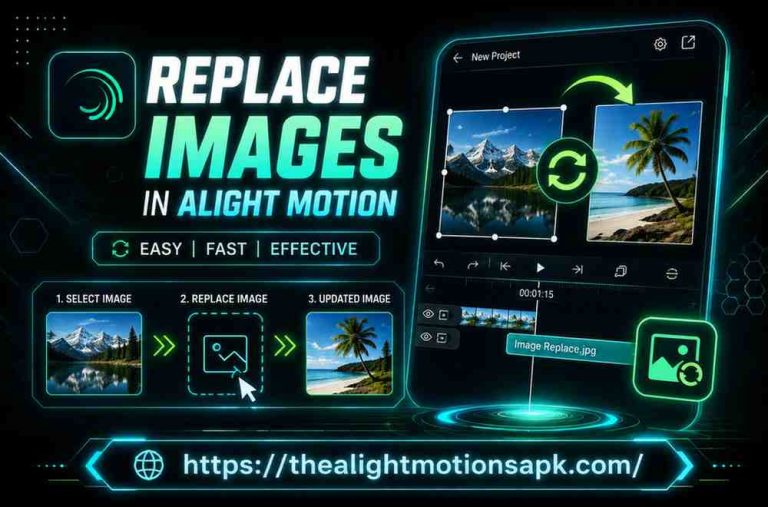How to replace images in Alight Motion - select, replace, and update steps